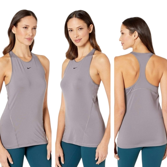 Nike Dri-Fit Tank Top Womens Size Medium Gray Crew Neck Training Top - Picture 11 of 11